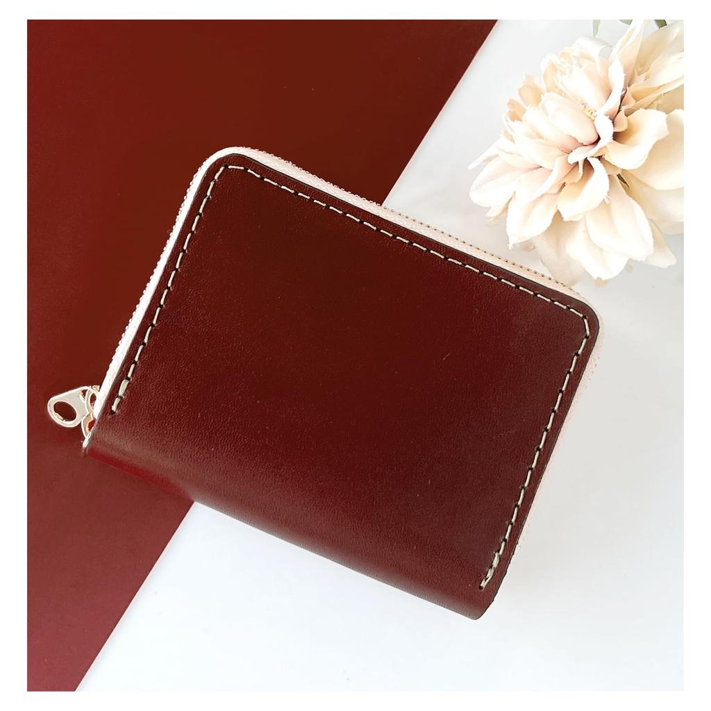 Tochigi Leather Bellows Double Zipper Wallet, Genuine Leather, Women's, Coin Purse, Bill Compartment, Card Slots, Round Zipper, Large Capacity,