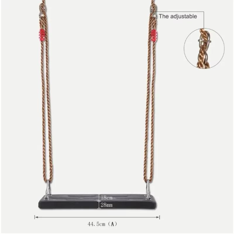 Pastoral Wooden Board Swing High-Quality Length Adjustable Rope Safe Durable Indoor Outdoor Home Garden Play Equipment Fun Toy