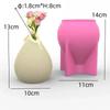 Nordic Striped Donut Cylindrical Vase Epoxy Resin Silicone Mold Circular Ring Donut Vase Concrete Cement Gypsum Silicone Mold