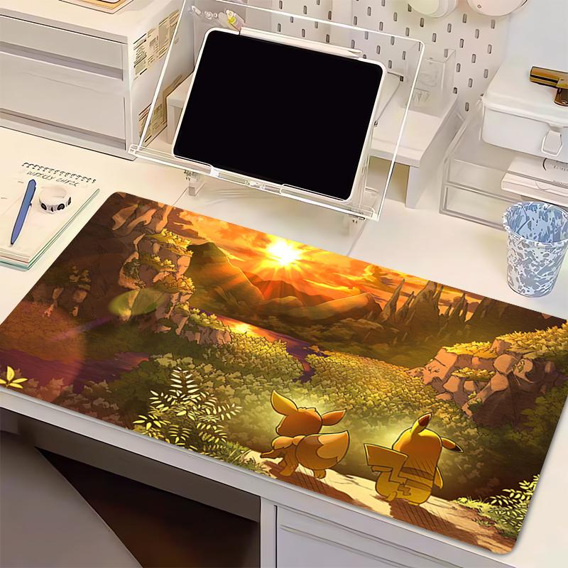 Mouse Pad P-Pokemon PC Desk Mat Gamer Office Computer Carpet Keyboard Table Lock Edge Thickened Xxl Gaming Accessories Mousepad