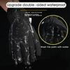 Herren Winter Wasserdichte Fahrradhandschuhe Outdoor-Nutzung Athletische Laufmotorrad Ski Touchscreen Fleecehandschuhe Rutschfest Warm Vollfinger