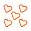 5Pcs New Heart Shaped Carabiner Hook Ring Keychain Keyrings Diy Jewelry Making Supplies Connector Buckles Accessories