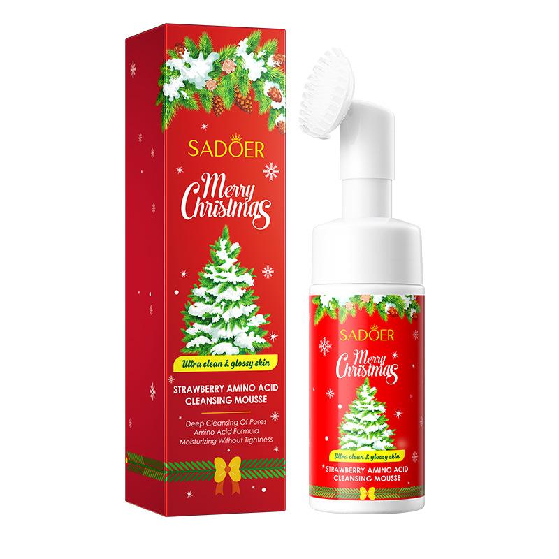 Christmas Strawberry Amino Acid Cleansing Mousse SADOER Cleansing Facial cleanser 1