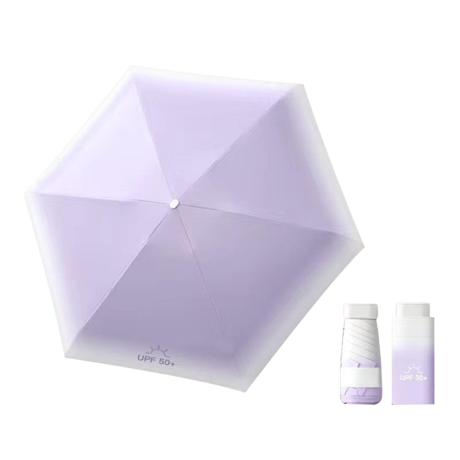 

Мини-зонты для путешествий от дождя и солнца, компактные всепогодные зонты для использования на открытом воздухе фиолетовый