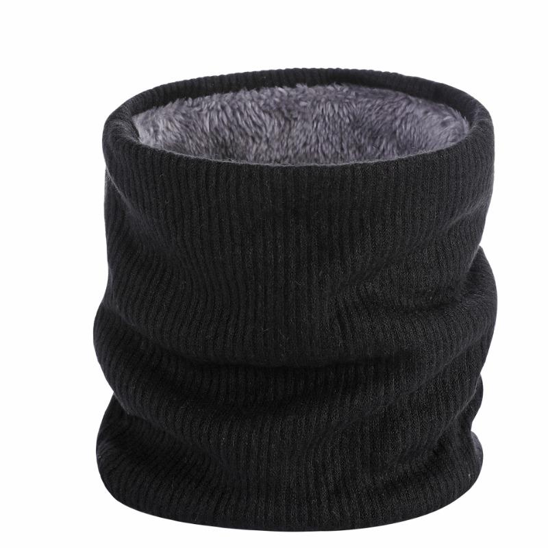 New winter warm scarf outdoor sports outer neck cover couple solid color velvet cover