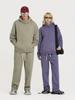 2025 Autumn/Winter Fleece-Lined Hooded Sweatshirt & Pants Set – Men's Trendy European/American Basic, Solid Color, 510g.