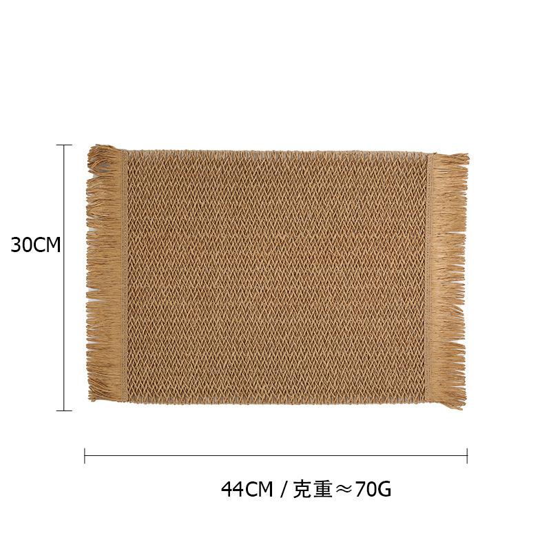 Mantel individual natural y ecológico más vendido, mantel individual de papel tejido, alfombrilla para cuenco con aislamiento térmico y antiquemaduras, posavasos decorativo