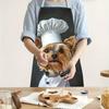 1pc, Yorkie Chef Dog Apron Linen Kitchen Cooking Baking Gift for Dog Lovers Women Men
