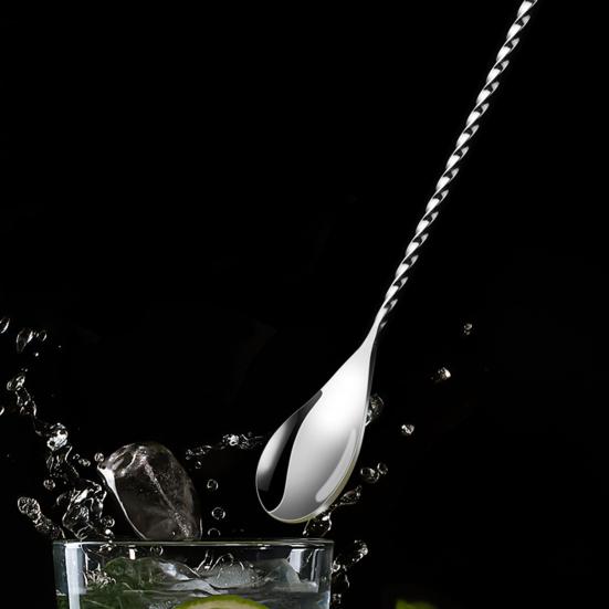 Linguriță pentru amestecare Lingură pentru amestecare cu mâner lung, ușor de curățat, cu suprafață netedă, lingură de desert din oțel inoxidabil pentru casă