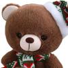 Wear Christmas Hat Christmas Series Plush Toys Bear Plushies Doll  Christmas Party Decor