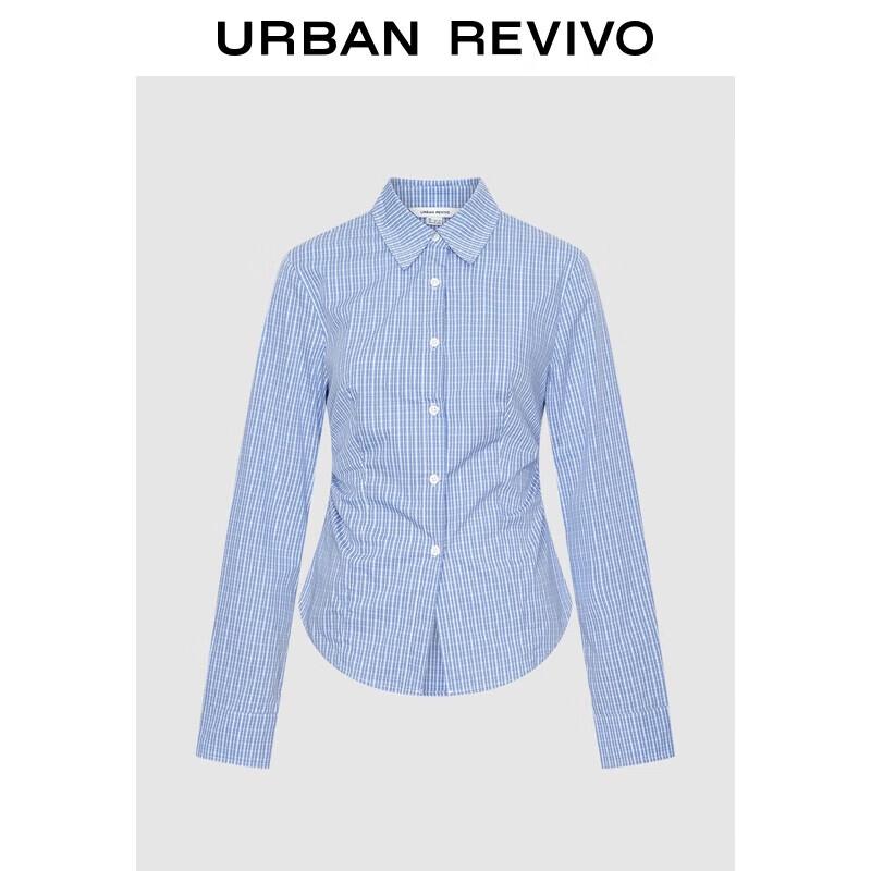 UR 2025 Women s Color-Block Plaid Cardigan Shirt XXS