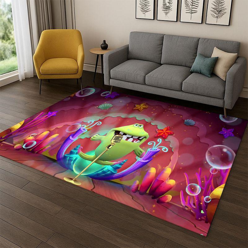 Tappeto Cartoon My Singing Monsters per Camera da Letto, Soggiorno, Divano, Sala Giochi, Zerbino, Decorazione Casa, Tappeto per Area Bambini Antiscivolo