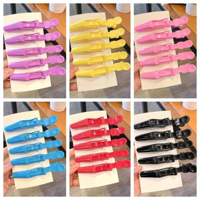 5pcs/set Fashion Hairdressing Hair Clips Salon Barber Hair Grip Clips Haircut Section Clamps  Girls