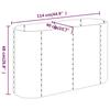 Vidaxl Raised Planter, Powder-Coated Steel 114X40X68 Cm, Grey