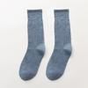 Female Autumn and Winter New Products Retro All Match Pure Color Cotton Tube Stack Socks