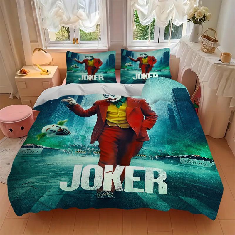 Cityscape Chaos Joker Print 3Pcs Bedding Setduvet Cover With 2 Bedropillowcase Home Birthday Gift