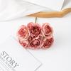 Artificial Flowers Fake Rose Brial Bouquet Festival Garland Accessorie Home Room Floral Arrangement Wedding Decor Scrapbook Gift