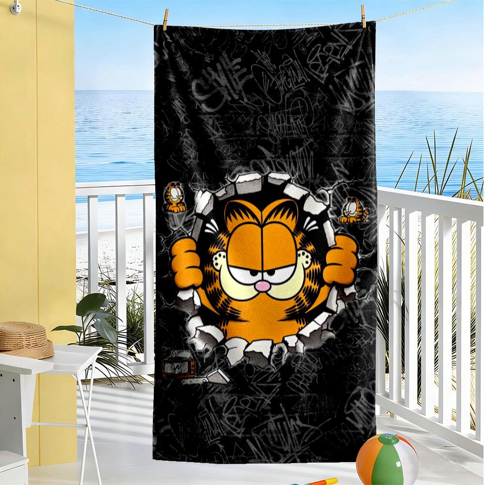 Garfield Odie S Fun Day Beach Towel Soft Durable Quick-Dry Comfortable Lightweight