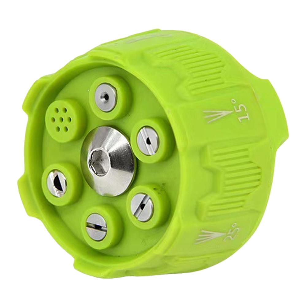 

6 в 1 распылительная насадка для мойки высокого давления, регулируемая насадка для мойки высокого давления 3600 фунтов на квадратный дюйм, 1/4 дюйма, быстрая смена для уборки сада зелёный