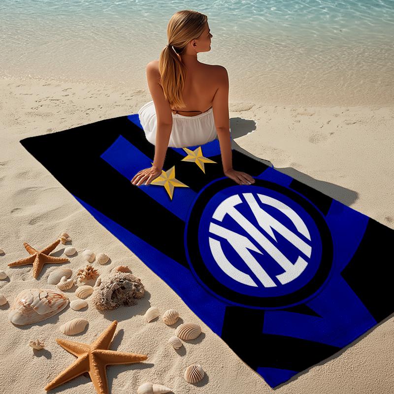 Proof Beach Towel with a Inter Milan Logo1 Pattern - Soft,absorbent,quick-drying,machine Washable - Perfect for Swimming,camping,bathing