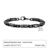 Punk Byzantine Bracelets for Men Boys,Stainless Steel Handmade Links Bracelet,Stylish Casual Jewelry Gifts