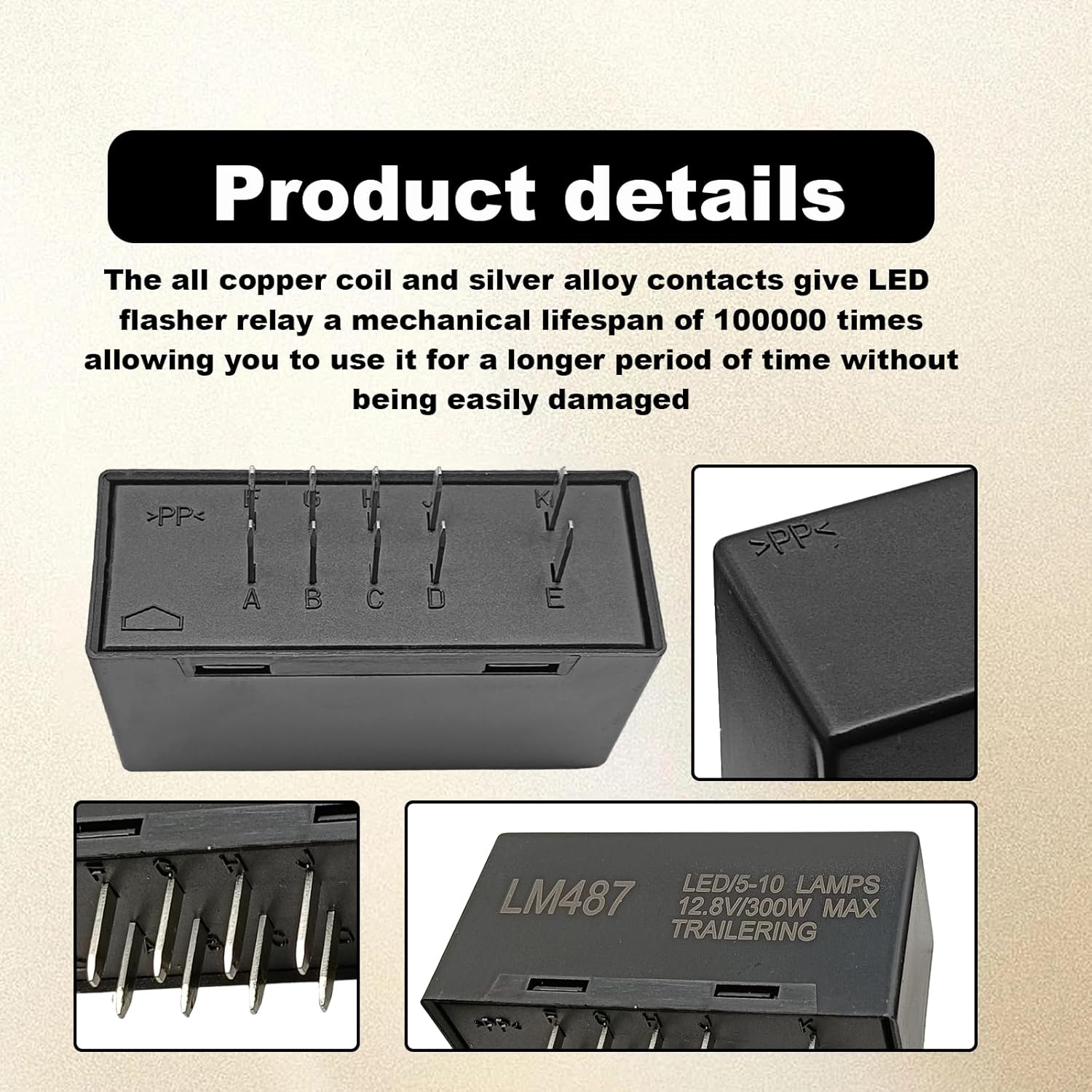 10-Pin 10383320 Hazard Warning & Turn Signal LED Flasher Relay Compatible with 2003-2006 Chevy Silverado 1500, 2003-2006 GMC Sierra 1500, 2003-2007