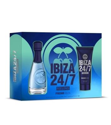 Eau De Toilette Kit - PACHA IBIZA - Felling 24/7 - 100 ML - Shower Gel 75 ML - For Men