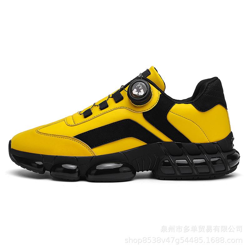 Neue drehbare Schnalle niedriger Schaft weiche Sohle Dämpfung bequeme Sportschuhe leichte Leder Freizeitschuhe