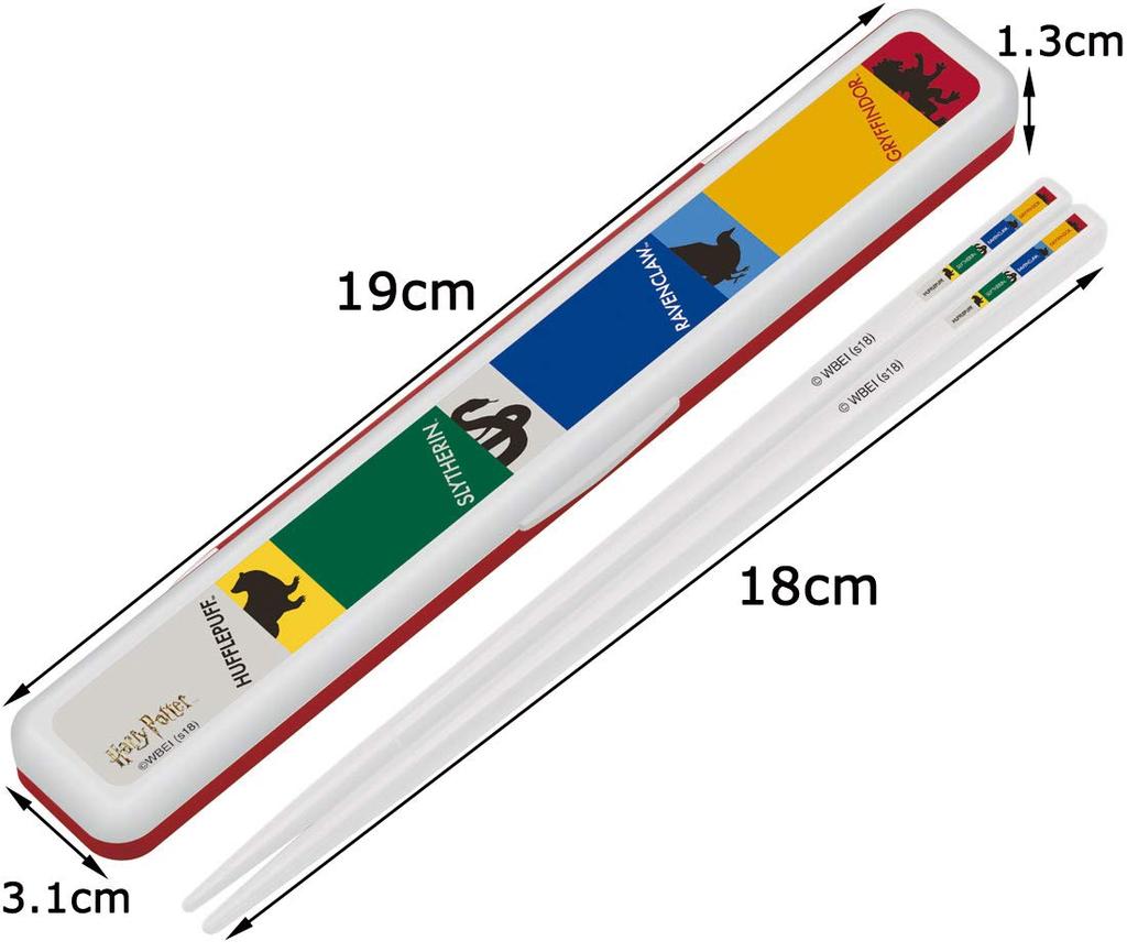 Skater Chopsticks and Chopstick Case Harry Potter Made In ABC3 Set, 18cm, 19, Japan,