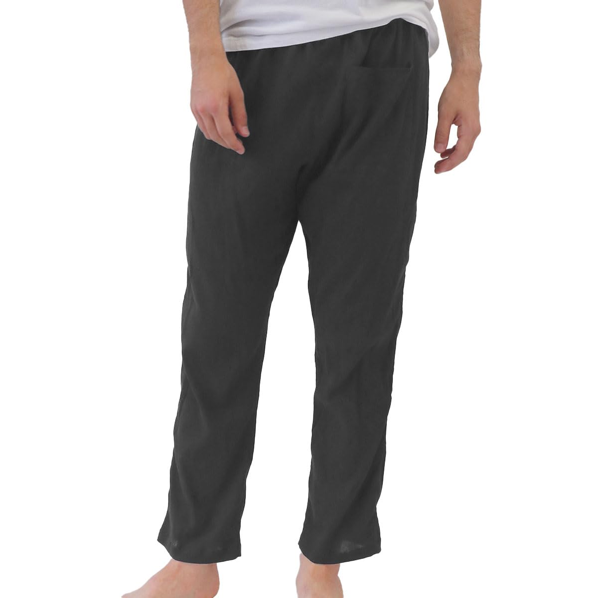 

[suzumen] Takashima Chijimi Monpe (Work Pants), 100% Cotton, BC6466, Summer, Unisex, Solid Charcoal, Size L