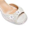 Fashion Women's New European and American Nightclub Princess Flower Buckle Pearl Thick Bottom Fish Mouth Open Toe Large Heel Sandals