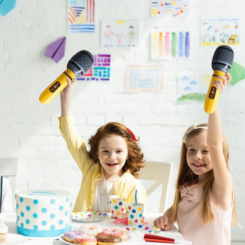 Inflatable Microphone toy Assorted Colors Blow Up Microphone Props Lightweight Singing Activity Decoration For Musical Concert