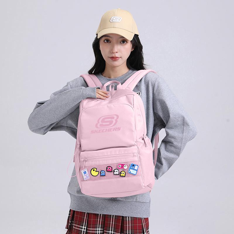 New Skechers Oxford Cushioning Laptop Bag For Business Travel And Commute Versatile Backpack Unisex Ice Pink L424K129-01UJ