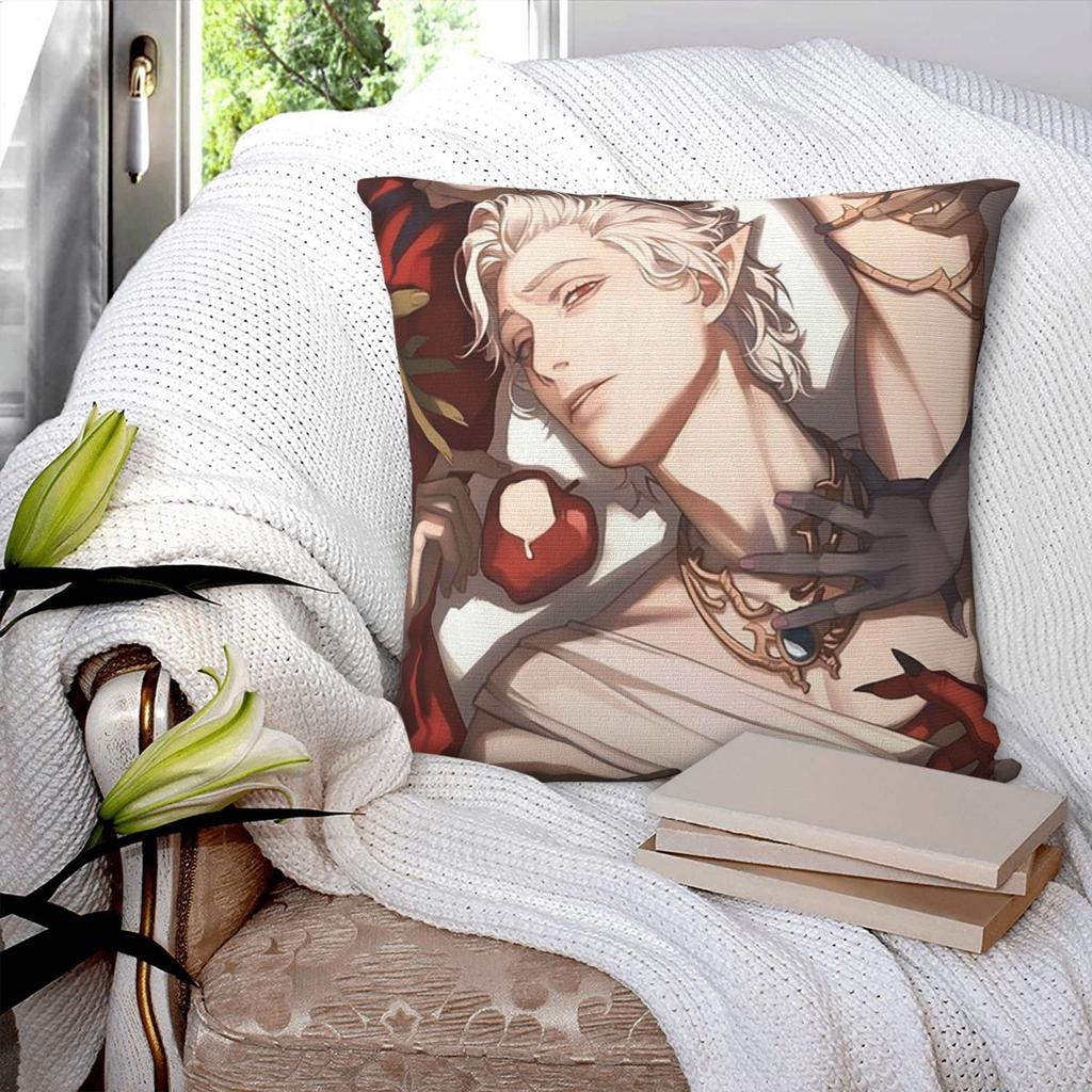 Baldurs Gate Astarion Ancunin Square Pillowcase Pillow Cover Cushion Decor Comfort Throw Pillow for Home Car