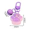 Creative Luminous 3D Cat Paw Pendant Keychain Cute Cartoon Cat Paw Keyring Exquisite Handbag Decoration Accessories Gifts