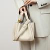 Women's Genuine Leather Autumn Bucket Shoulder Bag - Versatile Picnic Basket Style