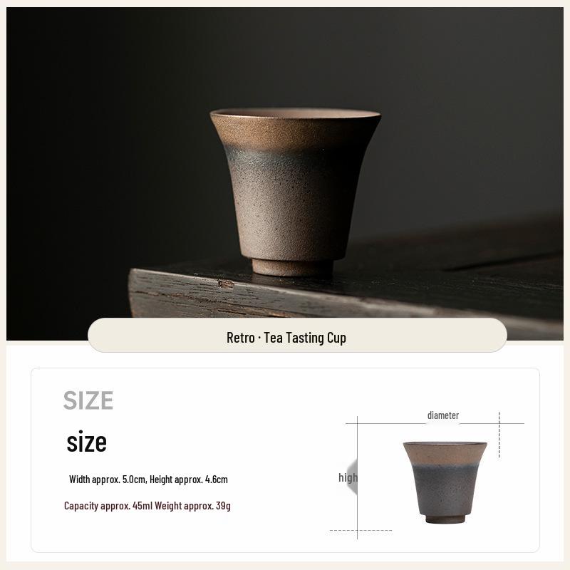 Retro Gilded Ceramic Gongfu Tea Tasting Cup - Single Master s Cup