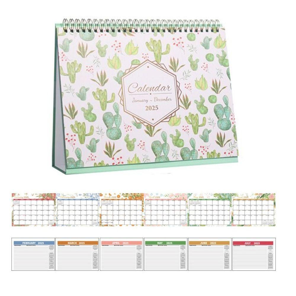 Efficient Scheduling English Desk Calendar 12-Month Table Planner Calendar Home Desktop