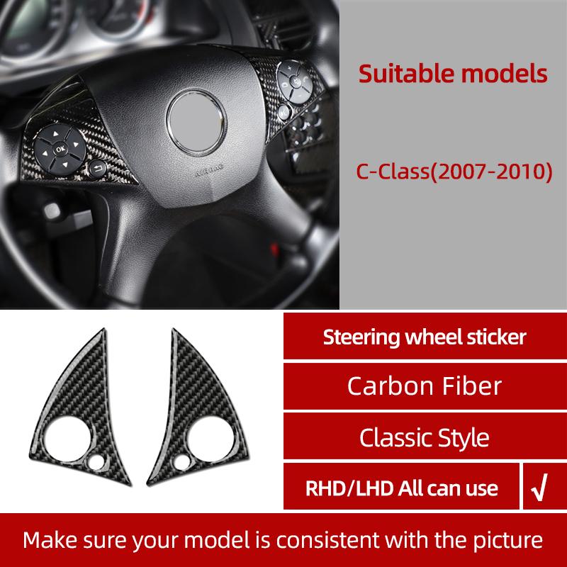 BETTERHUMZ For Mercedes Benz W204 C Class Accessories Carbon Fiber Central Control Gear Shifter Panel Trim Sticker Car Interior
