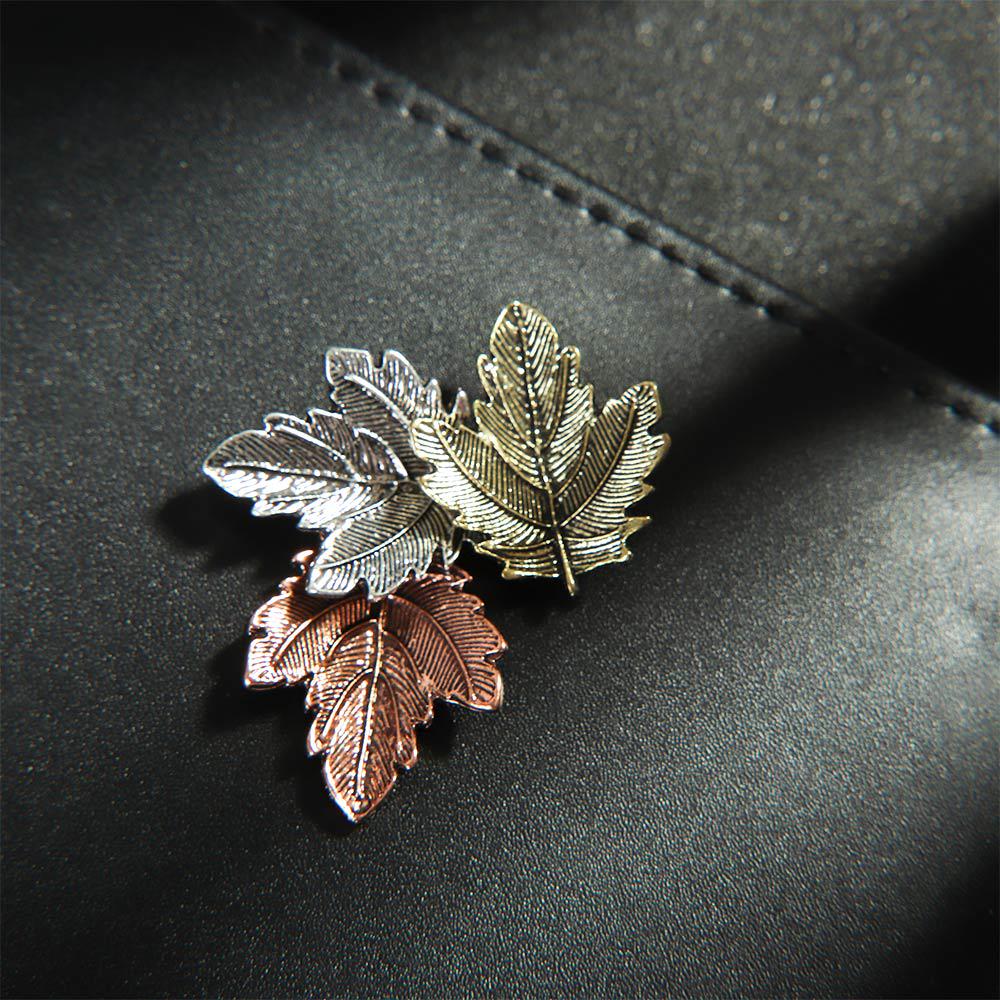 Vintage Maple Leaf Broschen Metall Frauen Mädchen Charme Exquisite Kragen Revers Brosche Pins Mode Schmuck Party Bekleidungs ​​Zubehör