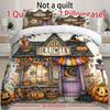 Halloween Three-piece Bedding Set Quilt Cover Pillowcase Brushed Fabric Thickened