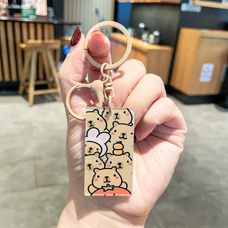 Acrylic Keychains Creative Charming Capybara Styles Perfect For Gifts Couples