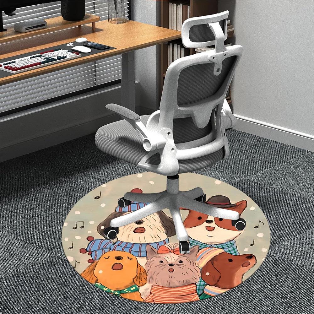

1pc Dogs, Winter Chair Carpet for Office - Durable, Ideal for Chair Mats, Stylish & Functional Decorative Rug yy260203076 80cm by 80cm