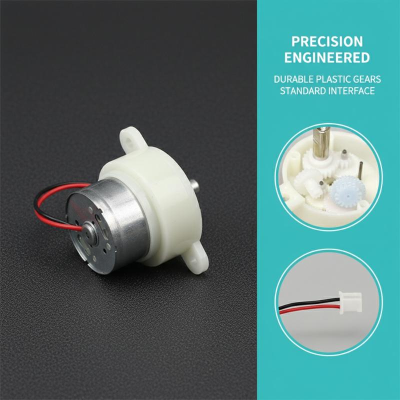7RPM Reduction Motor Mini 300 Gear Motor Micro Gearbox High Torque for Educational Robot Model Assembly