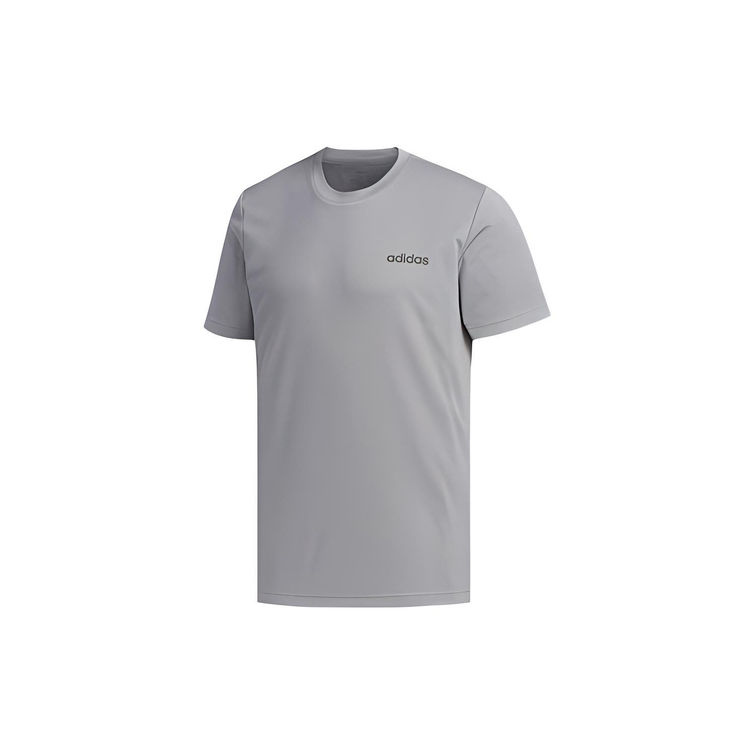 adidas M D2m Pl Tee Training Sports Round Neck Gray Men s FL0287 XL