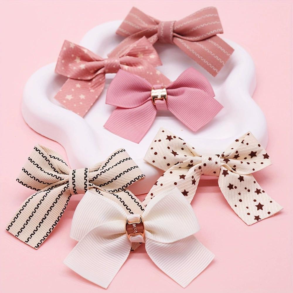 8pcs Pet Bow Hair Clips Set, Dog Hair Accessories, Cat Hair Clips, Cute Bow French Bulldog Cat Hair Decor, Holiday Decoration (Random Colors)