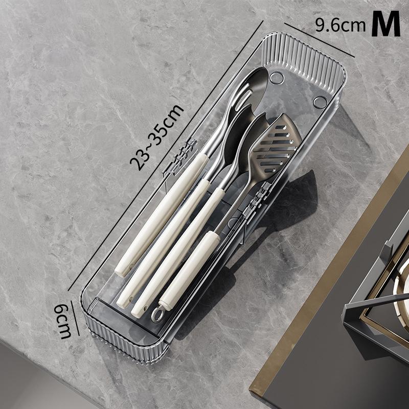 M-Expandable Drawer Organizer And Storage Bins Plastic Divider Box For Kitchen Flatware Makeup Tray Bathroom Office Holder