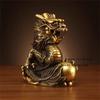 1pc Metal Dragon Ornament Zodiac Dragon Mascot Apartment, Shop Decoration Metal Handicrafts Feng Shui Accessories Animal Model
