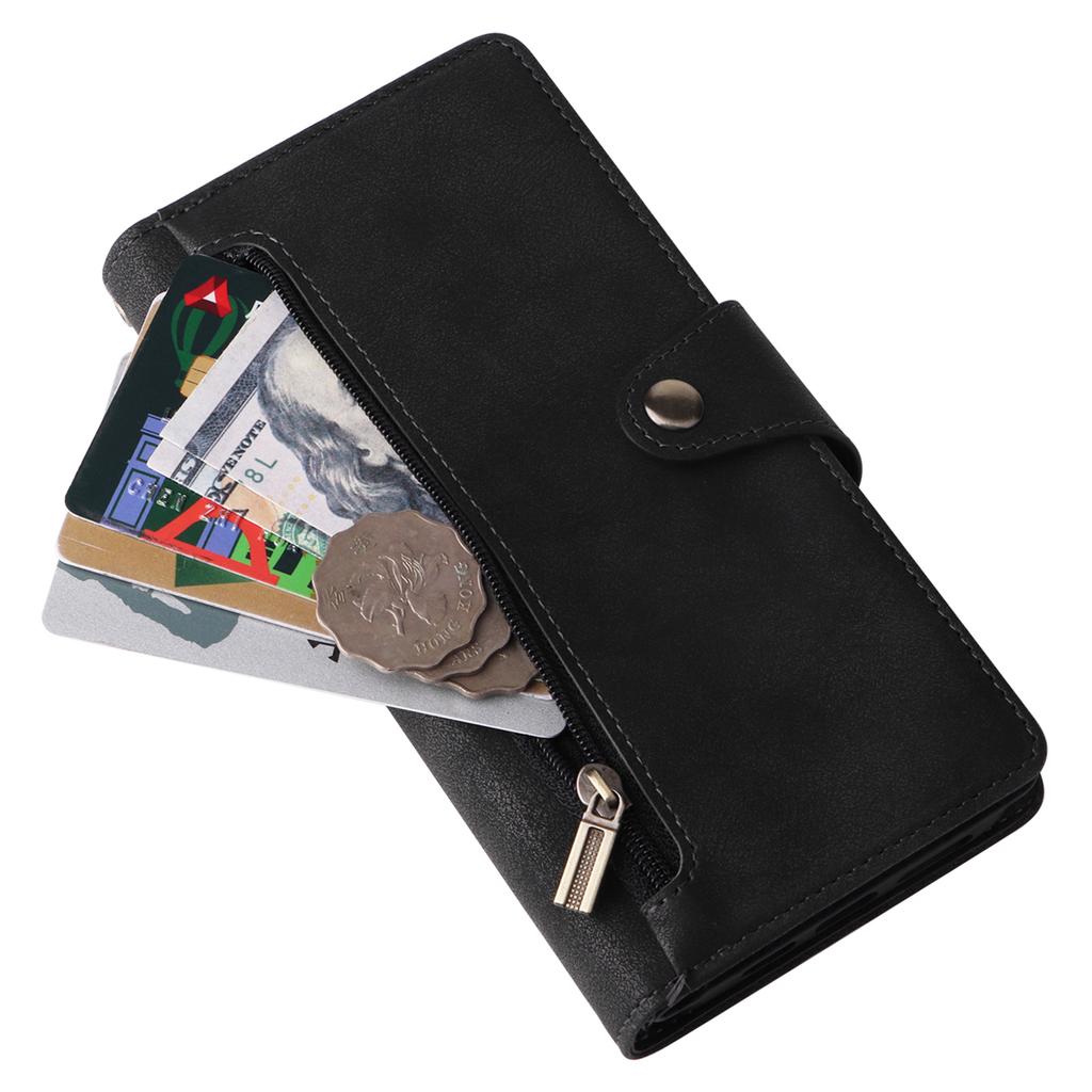 For iPhone 12 Pro Max Case Rivet Decor PU Leather Wallet Flip Phone Cover