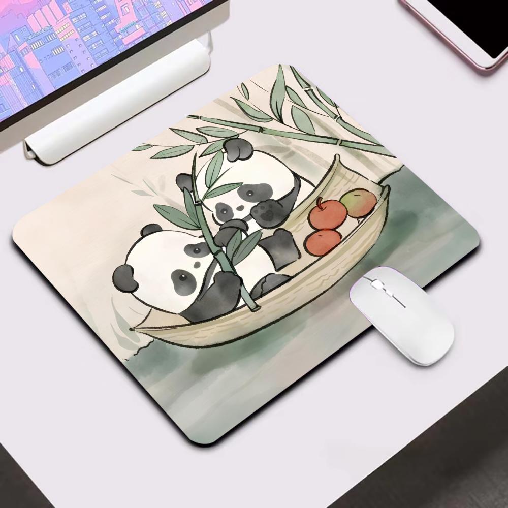 Cute Panda Design Mouse Pad PC Gaming Laptops Mousepad Gamer Carpet Keyboard Mat Desk Protector Anime Cartoon Mause Pads 18X22CM